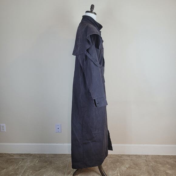 Vintage Saddlebrook Duster Coat Mens Large Brown Cotton Western Cowboy USA 90s - Picture 3 of 7